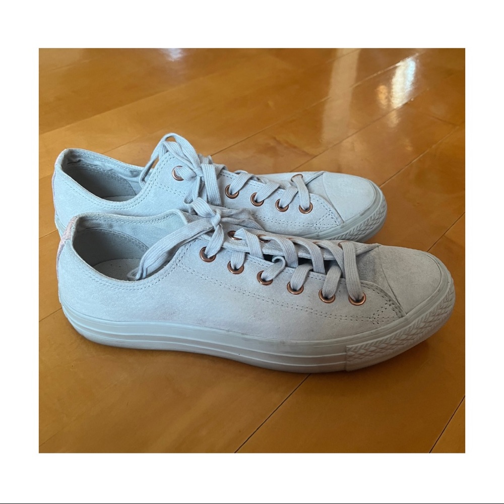 CONVERSE All Star Low Leather Powder Blue Rose Gold Exclusive